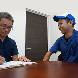 一日のスタートは出社点呼！